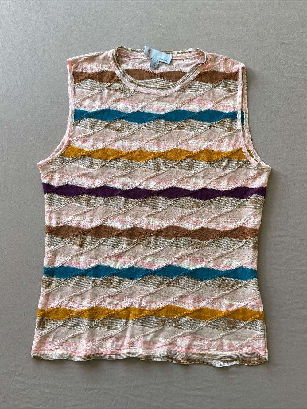 Missoni Striped Textured Knit Tank Top